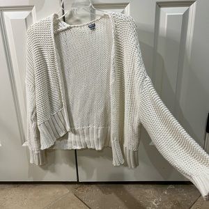 Aries brand cropped sweater cover up size XS white